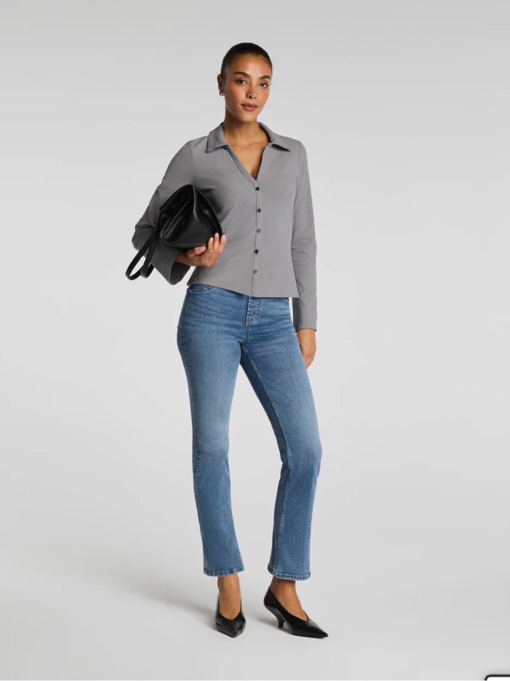 SPANX Flare Pull-On Denim Jeans Medium
